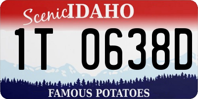 ID license plate 1T0638D