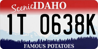 ID license plate 1T0638K