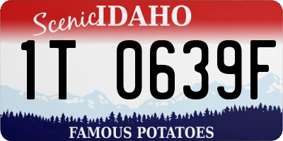 ID license plate 1T0639F