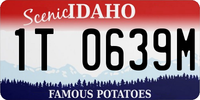 ID license plate 1T0639M