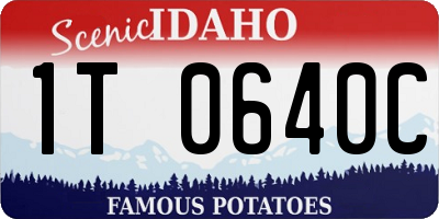 ID license plate 1T0640C