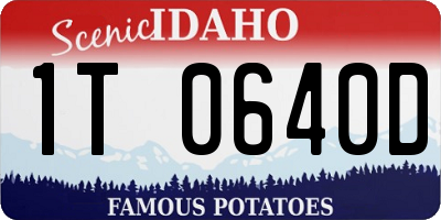 ID license plate 1T0640D