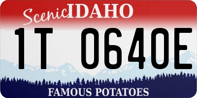 ID license plate 1T0640E
