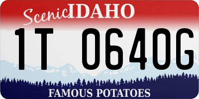 ID license plate 1T0640G
