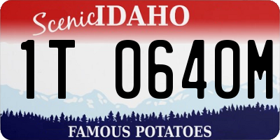 ID license plate 1T0640M