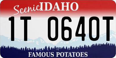 ID license plate 1T0640T