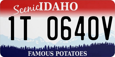 ID license plate 1T0640V