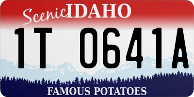 ID license plate 1T0641A