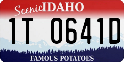 ID license plate 1T0641D