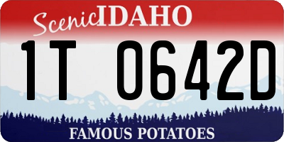 ID license plate 1T0642D