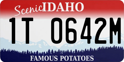 ID license plate 1T0642M