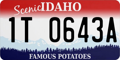 ID license plate 1T0643A