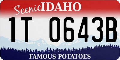 ID license plate 1T0643B