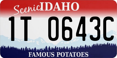 ID license plate 1T0643C