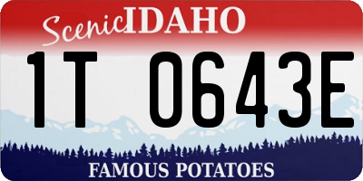 ID license plate 1T0643E