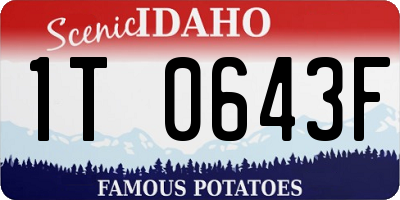ID license plate 1T0643F