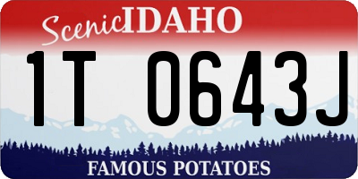 ID license plate 1T0643J