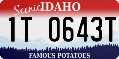 ID license plate 1T0643T