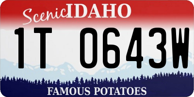 ID license plate 1T0643W