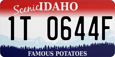 ID license plate 1T0644F