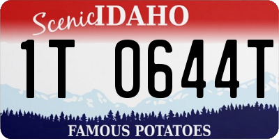 ID license plate 1T0644T
