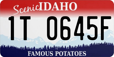 ID license plate 1T0645F