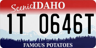 ID license plate 1T0646T