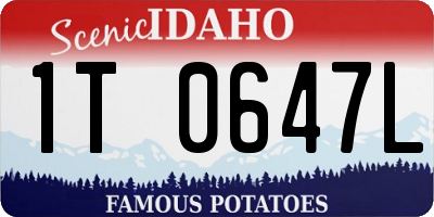 ID license plate 1T0647L
