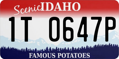 ID license plate 1T0647P