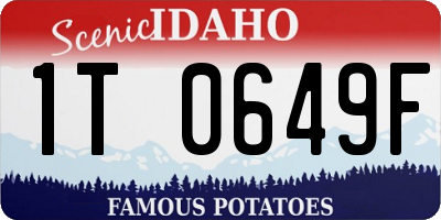 ID license plate 1T0649F