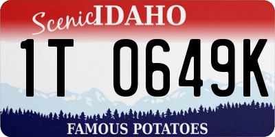 ID license plate 1T0649K