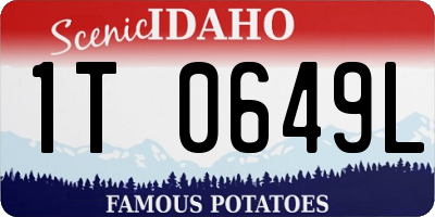 ID license plate 1T0649L