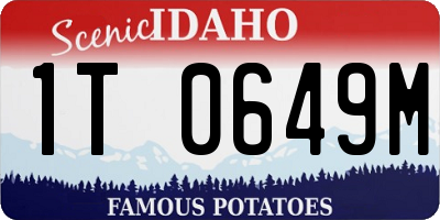 ID license plate 1T0649M