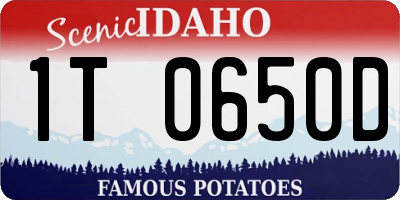 ID license plate 1T0650D