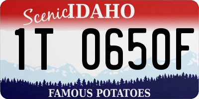 ID license plate 1T0650F