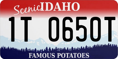 ID license plate 1T0650T