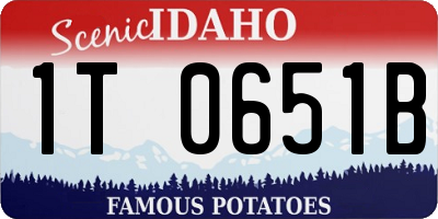 ID license plate 1T0651B
