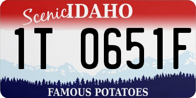 ID license plate 1T0651F
