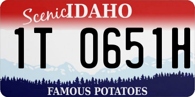 ID license plate 1T0651H