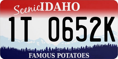 ID license plate 1T0652K