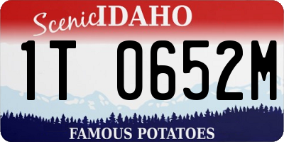 ID license plate 1T0652M