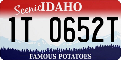 ID license plate 1T0652T