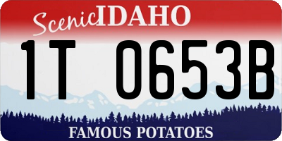 ID license plate 1T0653B