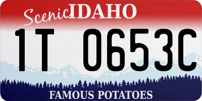 ID license plate 1T0653C