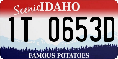 ID license plate 1T0653D