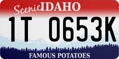 ID license plate 1T0653K
