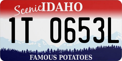 ID license plate 1T0653L
