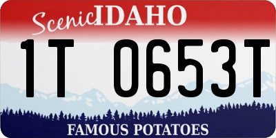 ID license plate 1T0653T