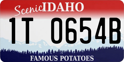ID license plate 1T0654B