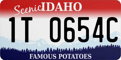ID license plate 1T0654C